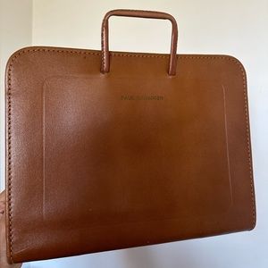 Rare vintage tan leather briefcase